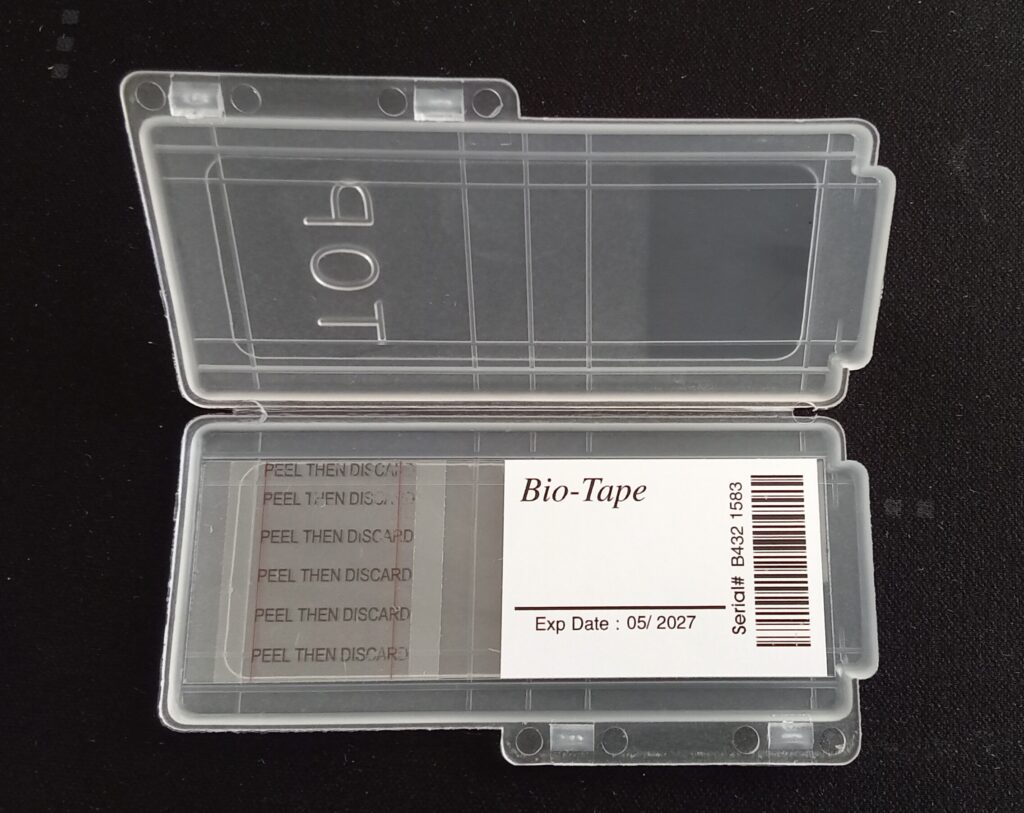 Mold testing tape slide for inspectors and consultants