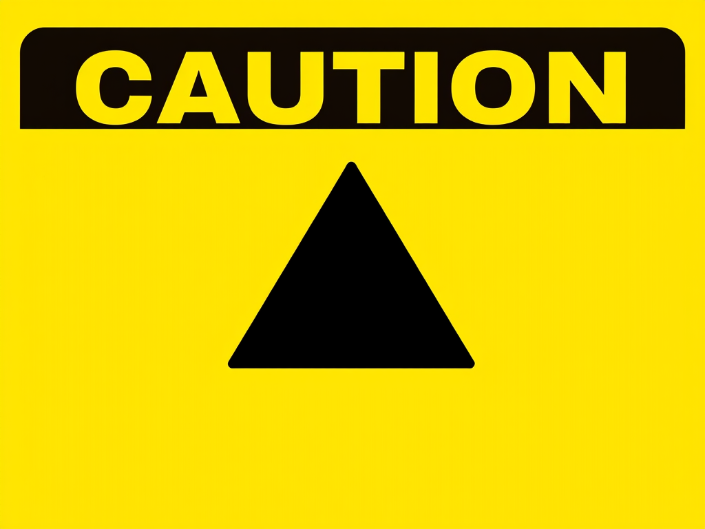 Yellow warning sign representing potential risks of using unreliable mold testing providers